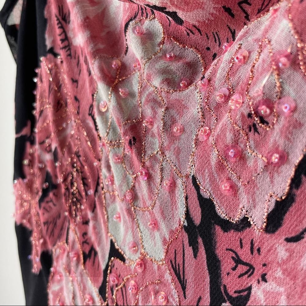 Vintage Connected Y2K Floral Sequin Slip Dress - Picture 2 of 16